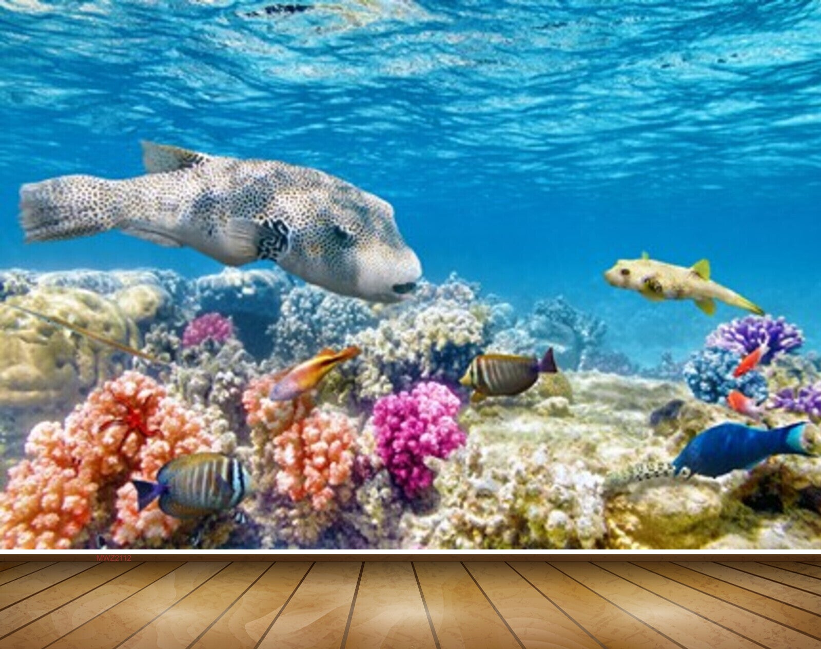 Avikalp MWZ2112 Sea Fishes Whales Anemones Underwater Ocean HD Wallpaper