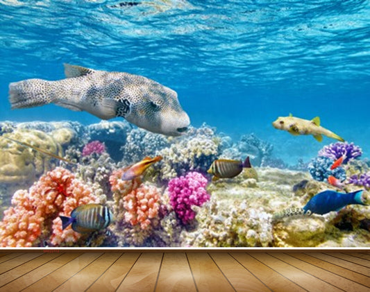 Avikalp MWZ2112 Sea Fishes Whales Anemones Underwater Ocean HD Wallpaper