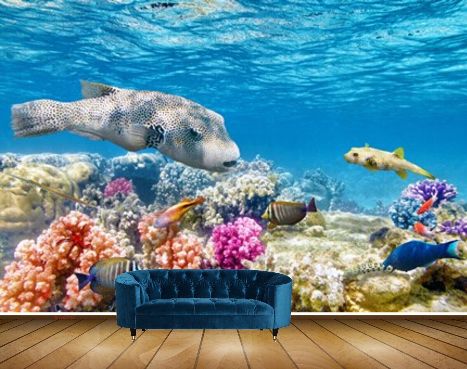 Avikalp MWZ2112 Sea Fishes Whales Anemones Underwater Ocean HD Wallpaper