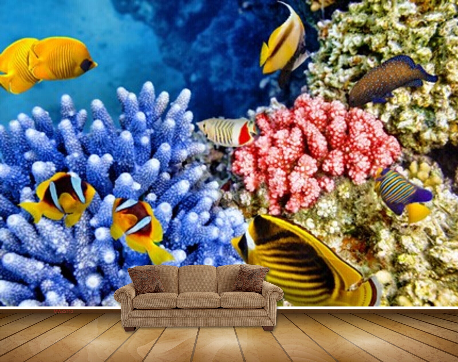 Avikalp MWZ2113 Sea Fishes Anemones Underwater Ocean HD Wallpaper