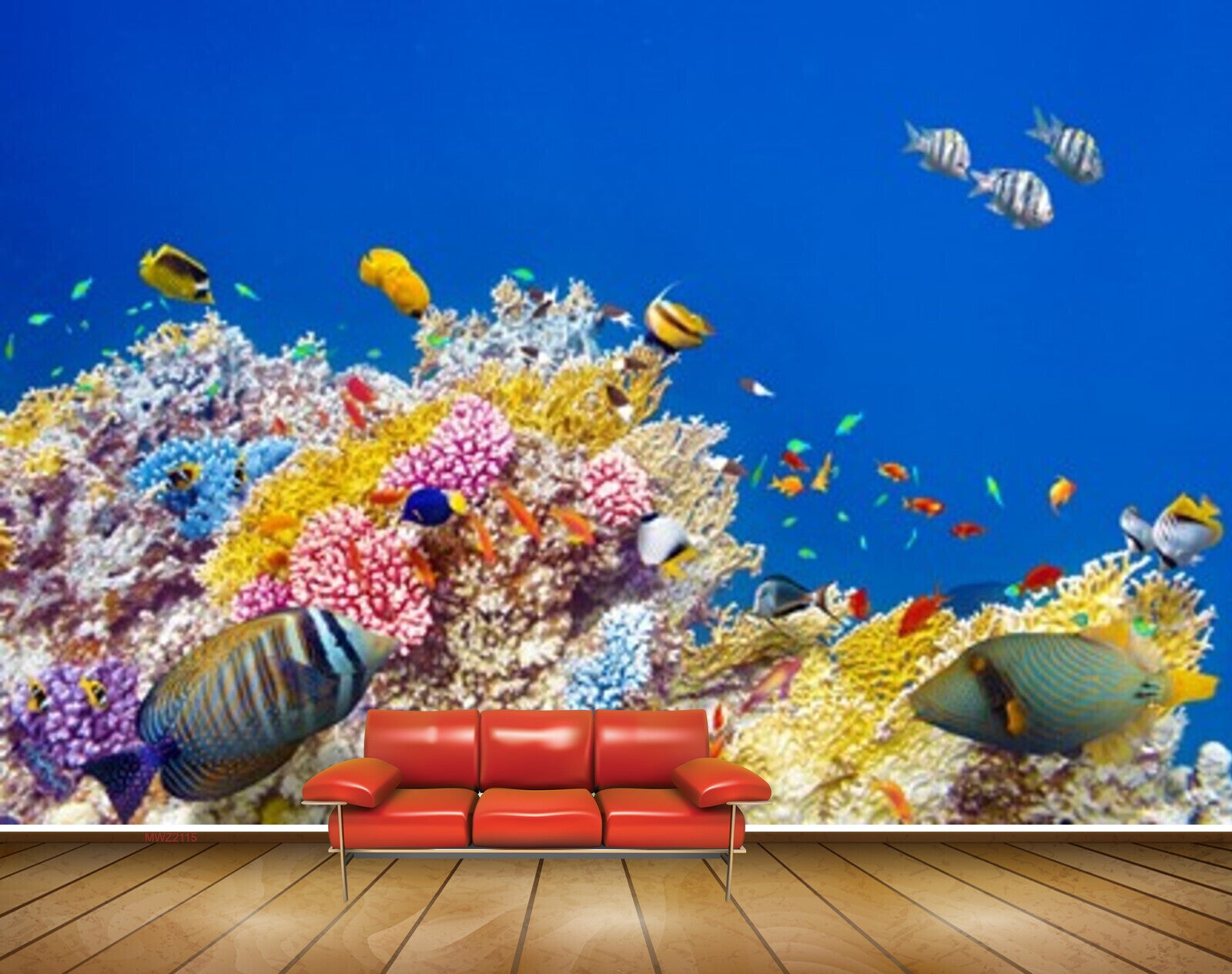 Avikalp MWZ2115 Sea Fishes Anemones Underwater Ocean HD Wallpaper