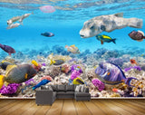 Avikalp MWZ2116 Sea Fishes Whales Anemones Stones Underwater Ocean HD Wallpaper