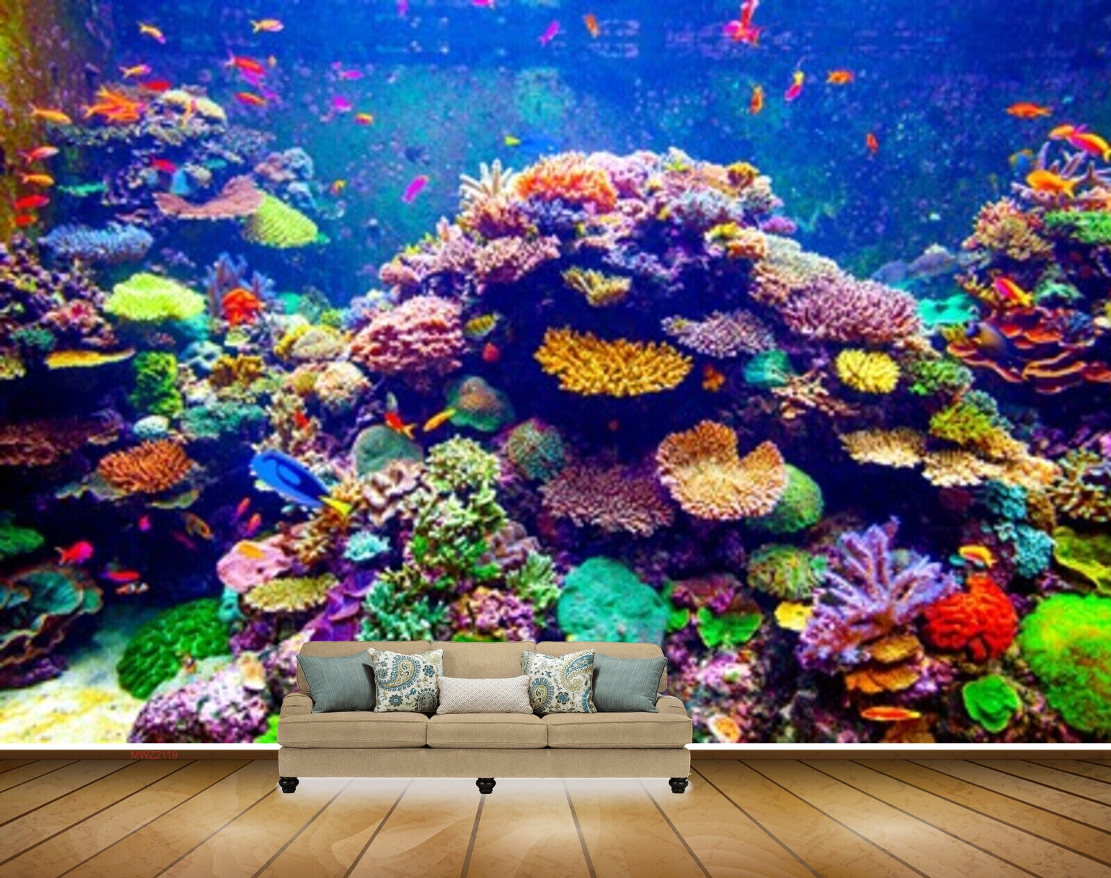 Avikalp MWZ2119 Sea Fishes Anemones Underwater Ocean HD Wallpaper