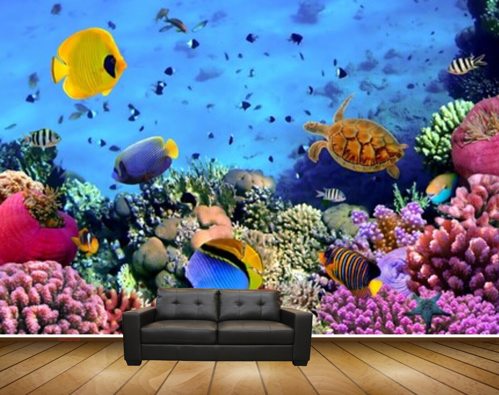 Avikalp MWZ2122 Sea Fishes Anemones Stones Underwater Ocean HD Wallpaper