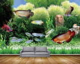 Avikalp MWZ2124 Sea Fishes Plants Green Grass Underwater Ocean HD Wallpaper