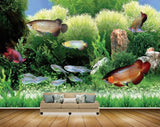 Avikalp MWZ2124 Sea Fishes Plants Green Grass Underwater Ocean HD Wallpaper