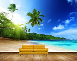 Avikalp MWZ2125 Sea Coconut Trees Beach Sun Light Island Nature HD Wallpaper