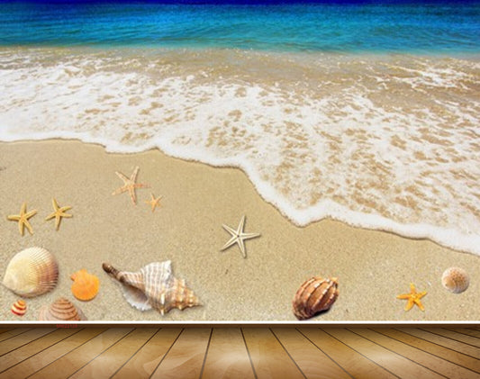Avikalp MWZ2129 Sea Starfishes Shells Beach Nature HD Wallpaper