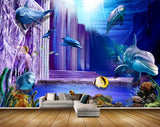 Avikalp MWZ2137 Sea Fishes Whales Plants Underwater Dolphins Water Ocean HD Wallpaper