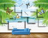 Avikalp MWZ2139 Trees Leaves Birds Butterflies Sea Puzzle HD Wallpaper
