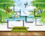Avikalp MWZ2139 Trees Leaves Birds Butterflies Sea Puzzle HD Wallpaper