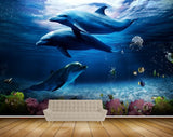 Avikalp MWZ2148 Sea Dolphins Fishes Whales Plants Underwater Water HD Wallpaper