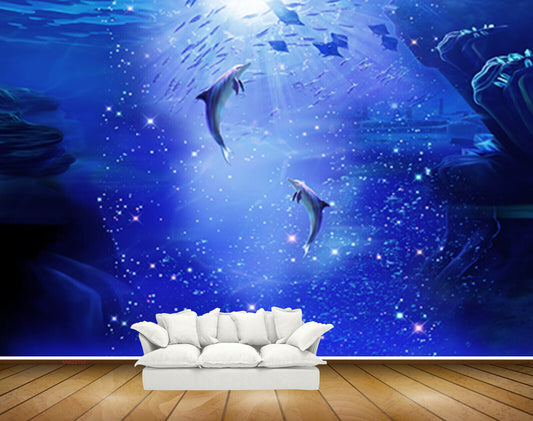 Avikalp MWZ2153 Sea Fishes Whales Deep Water Underwater HD Wallpaper