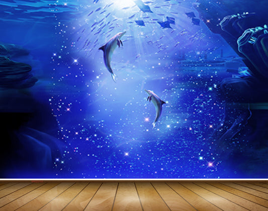 Avikalp MWZ2153 Sea Fishes Whales Deep Water Underwater HD Wallpaper