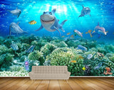 Avikalp MWZ2177 Sea Fishes Dolphines Shark Anemones Underwater Water Ocean Bubbles HD Wallpaper