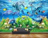 Avikalp MWZ2181 Sea Fishes Dolphins Grass Underwater Water Ocean HD Wallpaper