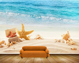 Avikalp MWZ2185 Sea Starfish Shells Beach Sand Water Ocean HD Wallpaper