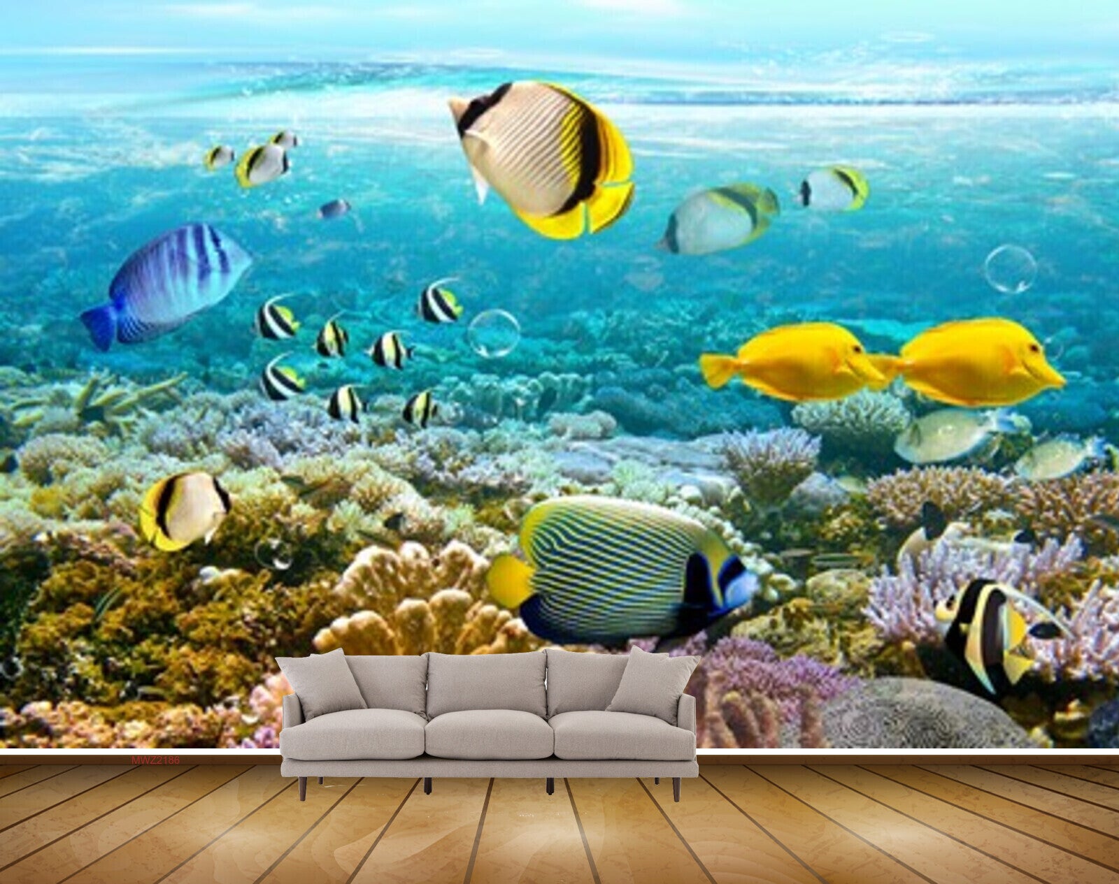 Avikalp MWZ2186 Sea Fishes Anemones Underwater Water Ocean HD Wallpaper