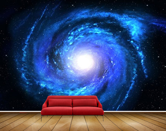 Avikalp MWZ2211 Blue Black Galaxy Space Sun HD Wallpaper