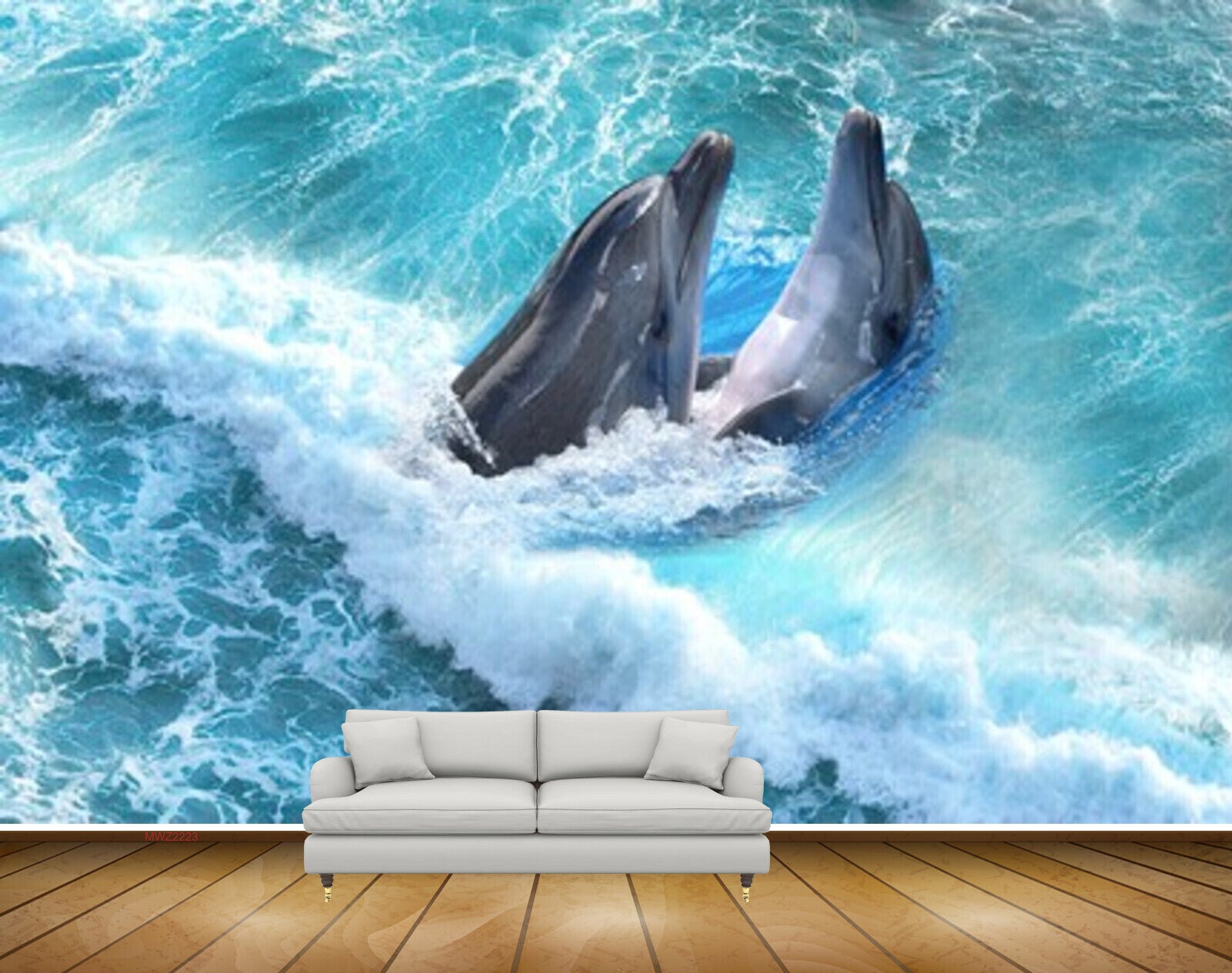 Avikalp MWZ2223 Sea Dolphins Water Ocean HD Wallpaper