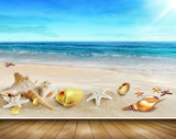 Avikalp MWZ2228 Sea Starfishes Sand Shells Beach Water Ocean HD Wallpaper