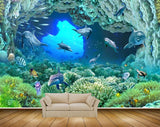 Avikalp MWZ2234 Sea Dolphins Anemones Fishes Stones Underwater Water Ocean HD Wallpaper