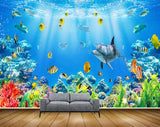 Avikalp MWZ2238 Sea Fishes Dolphins Anemones Stones Plants Underwater Water Ocean HD Wallpaper