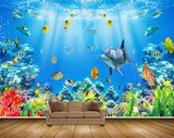 Avikalp MWZ2238 Sea Fishes Dolphins Anemones Stones Plants Underwater Water Ocean HD Wallpaper