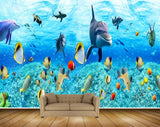Avikalp MWZ2239 Sea Dolphins Fishes Anemones Underwater Water Ocean HD Wallpaper