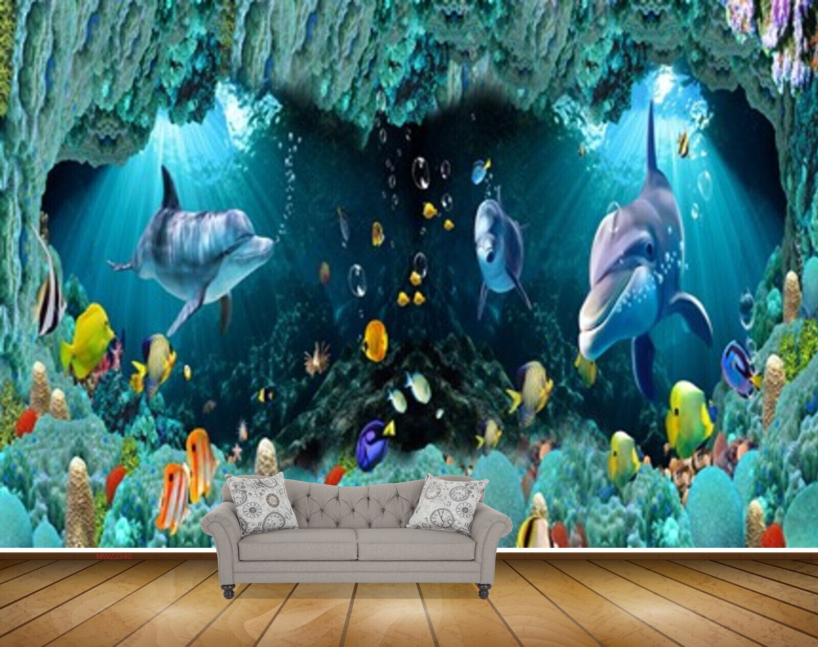 Avikalp MWZ2104 Sea Fishes Stones Underwater Ocean HD Wallpaper  Avikalp  International  3D Wallpapers