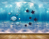 Avikalp MWZ2245 Sea Starfishes Fishes Bubbles Underwater Water Ocean HD Wallpaper