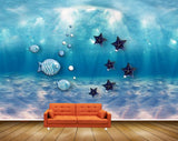 Avikalp MWZ2245 Sea Starfishes Fishes Bubbles Underwater Water Ocean HD Wallpaper