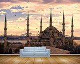 Avikalp MWZ2266 Mosque Birds Mountains Clouds HD Wallpaper