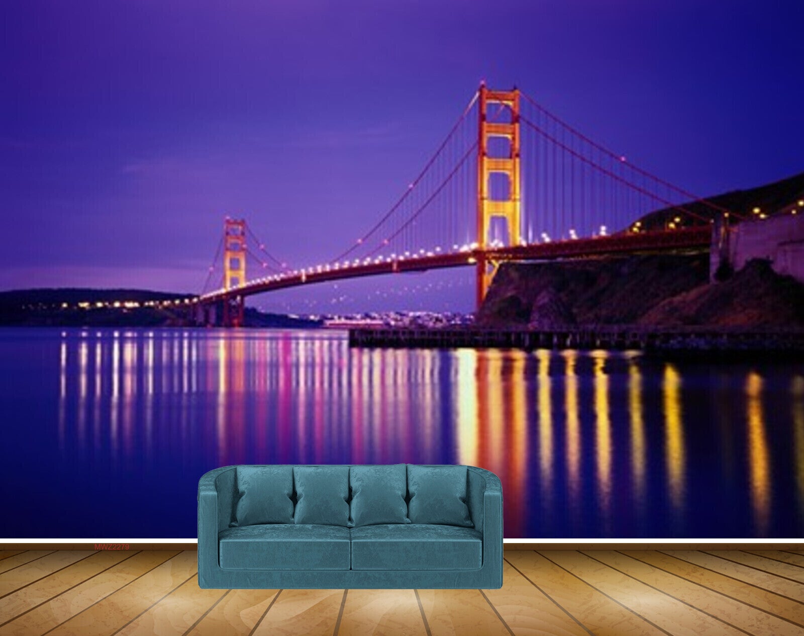 Avikalp MWZ2279 Suspension Bridge Lightings Pond San Francisco HD Wallpaper