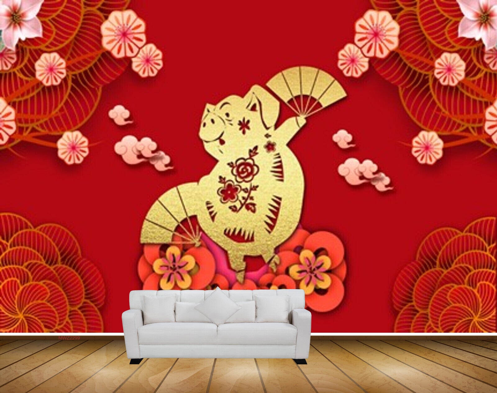 Avikalp MWZ2299 Pink White Red Flowers Teddy Bear HD Wallpaper