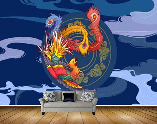 Avikalp MWZ2303 Red Orange Seahorses HD Wallpaper
