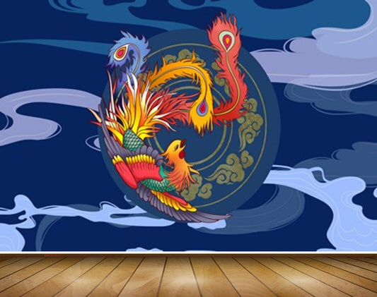 Avikalp MWZ2303 Red Orange Seahorses HD Wallpaper