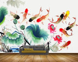 Avikalp MWZ2330 Fishes Anemones Leaves Stones HD Wallpaper