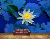 Avikalp MWZ2338 White Lotus Flowers Leaves Pond HD Wallpaper