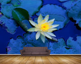 Avikalp MWZ2338 White Lotus Flowers Leaves Pond HD Wallpaper