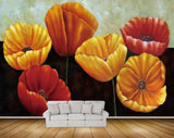 Avikalp MWZ2353 Red Yellow Orange Flowers HD Wallpaper