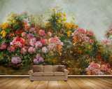 Avikalp MWZ2354 Pink Orange White Flowers Plants Painting HD Wallpaper