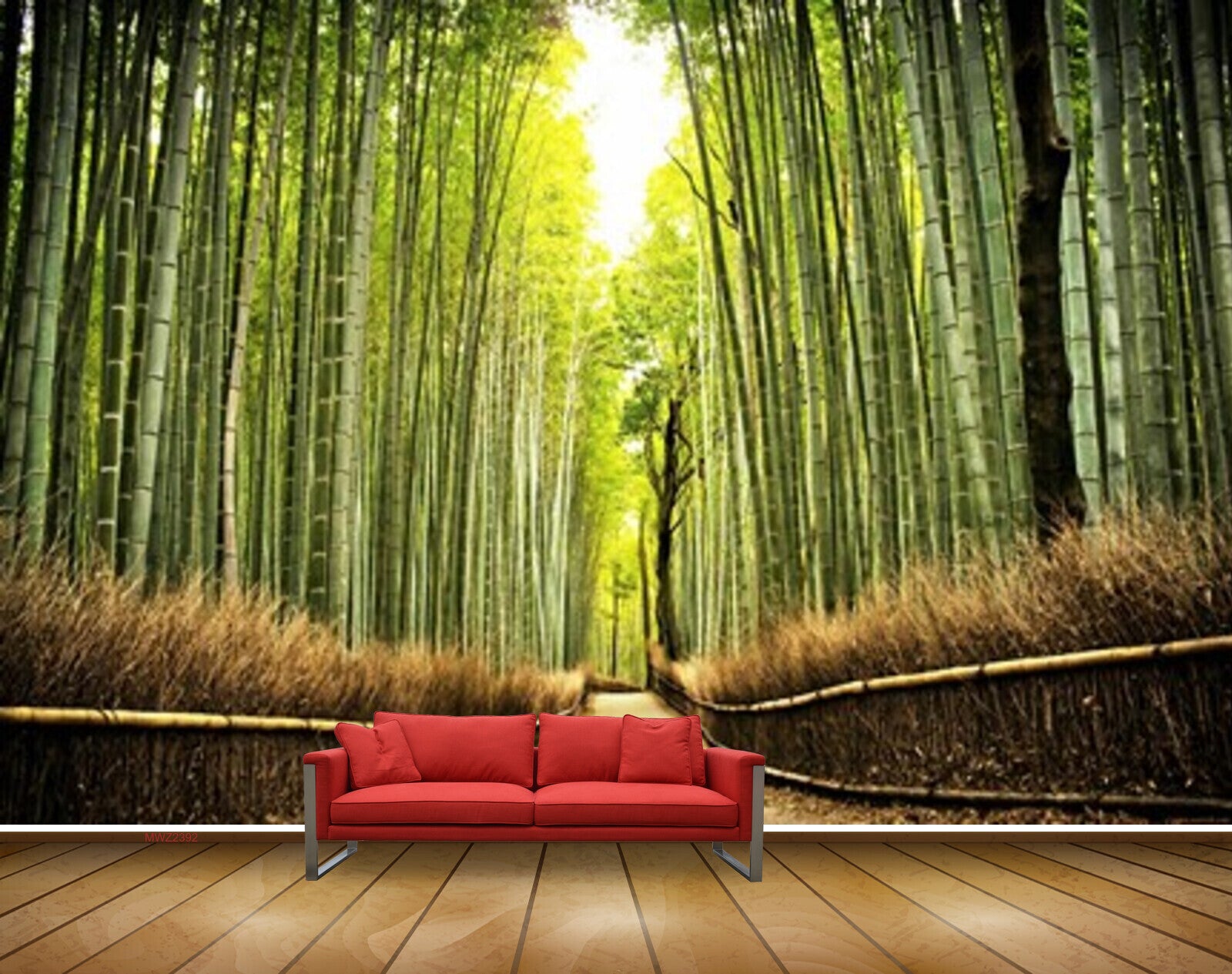 Avikalp MWZ2392 Sun Bamboo Trees Grass HD Wallpaper