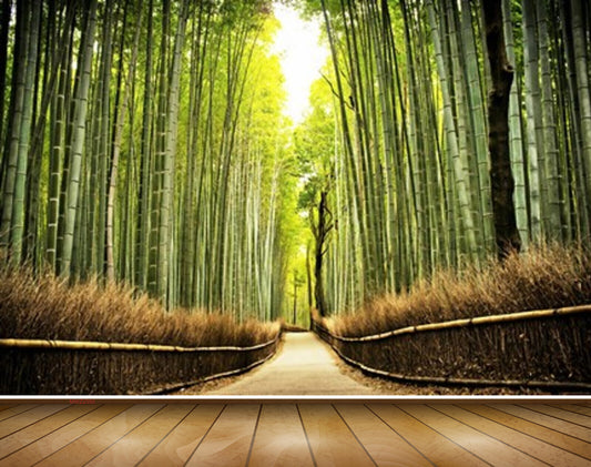 Avikalp MWZ2392 Sun Bamboo Trees Grass HD Wallpaper