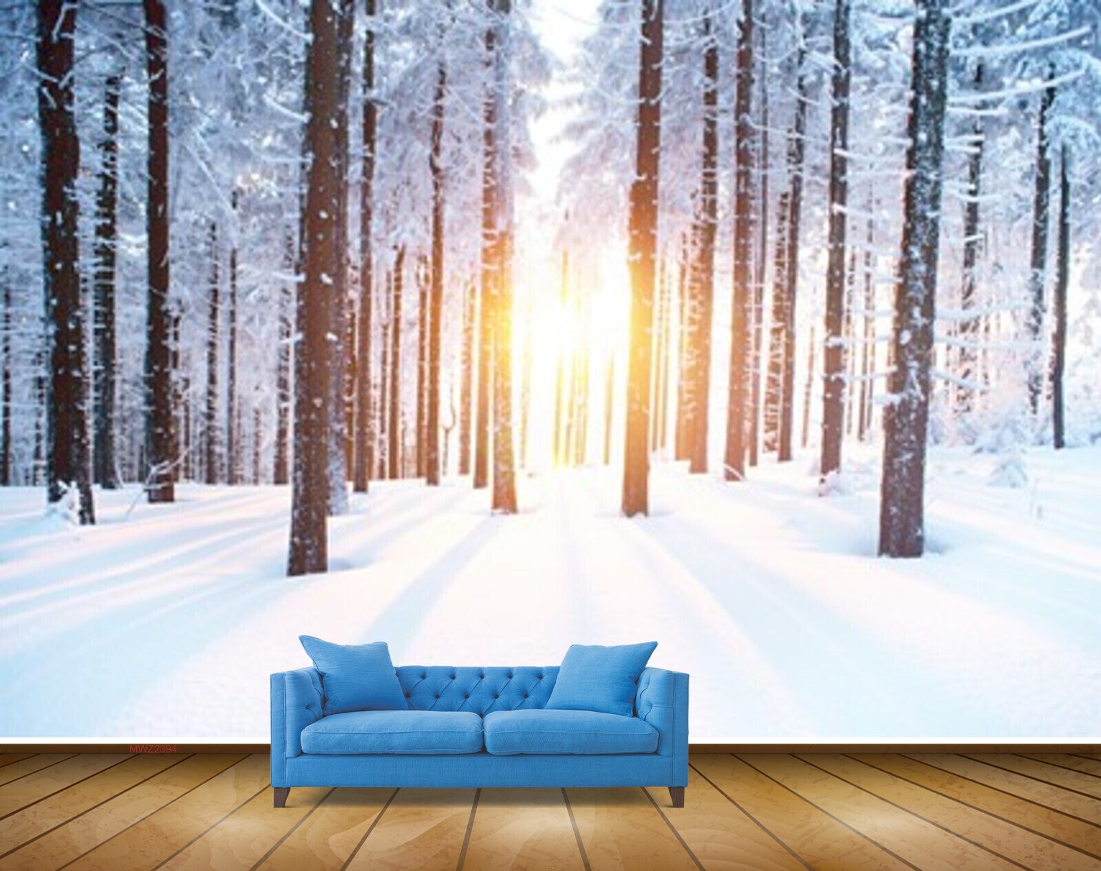 Avikalp MWZ2394 Snow Sun Trees Branches HD Wallpaper