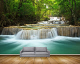 Avikalp MWZ2402 Waterflow Trees Stones Forest Waterfall HD Wallpaper