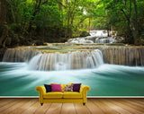 Avikalp MWZ2402 Waterflow Trees Stones Forest Waterfall HD Wallpaper