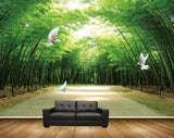 Avikalp MWZ2430 Trees Birds Road Forest HD Wallpaper