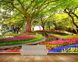 Avikalp MWZ2459 Trees Flowers Deers Ducks Pond River Lake Water HD Wallpaper