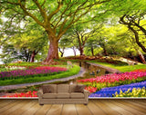 Avikalp MWZ2459 Trees Flowers Deers Ducks Pond River Lake Water HD Wallpaper